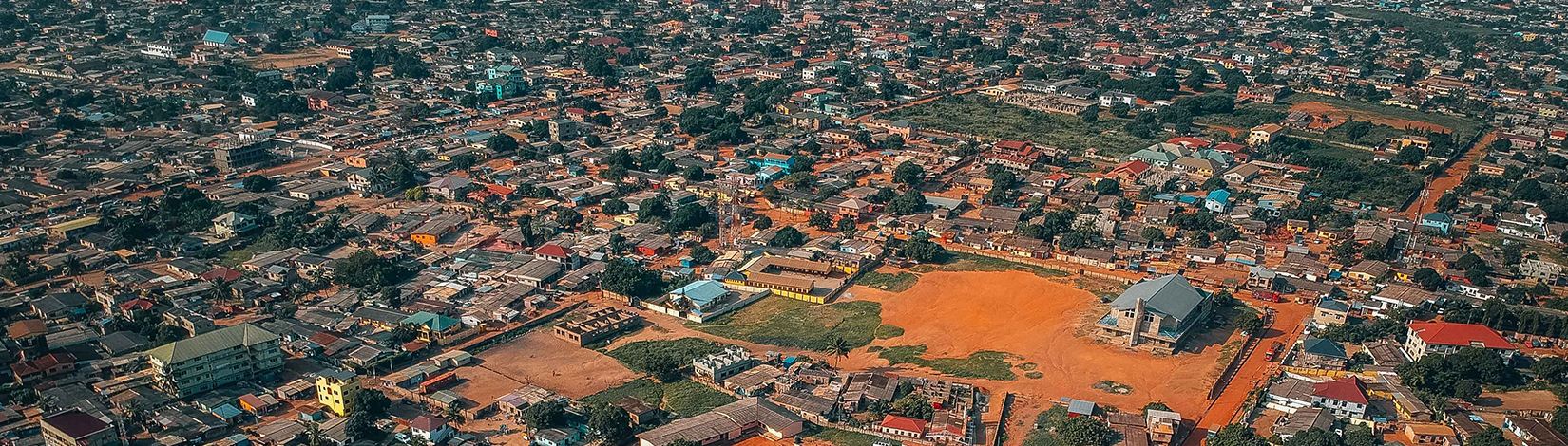 A ariel view of Ghana's capital city, Accra.