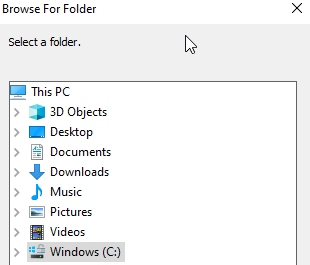 A screenshot of the Folder Sharing prompt in the VMWare Horizon desktop client.