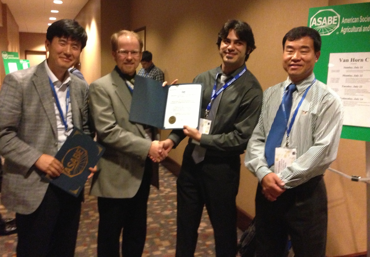 est Paper Award, 2013 ASABE Annual International Meeting